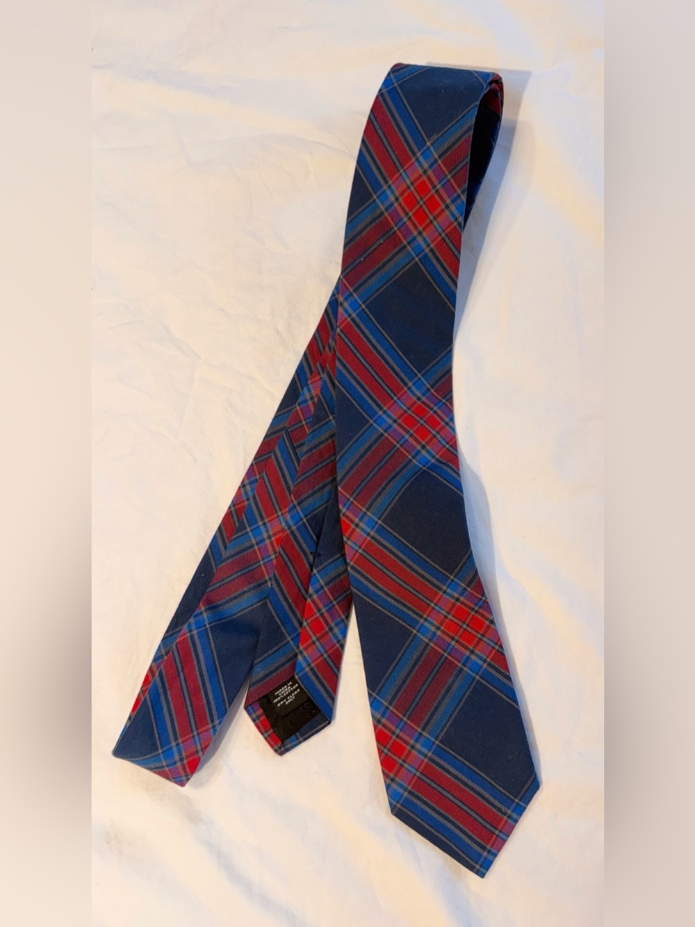 EXPRESS Plaid Varsity Cotton Tie